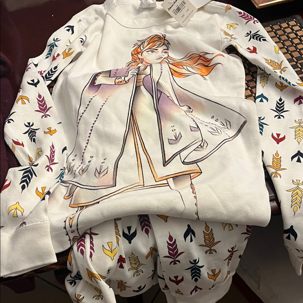Hanna Anderson frozen two 100% organic cotton pajamas size 10